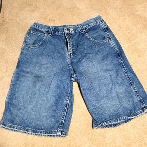 Vintage Lee Youth Blue Jean Shorts Size 16 Husky